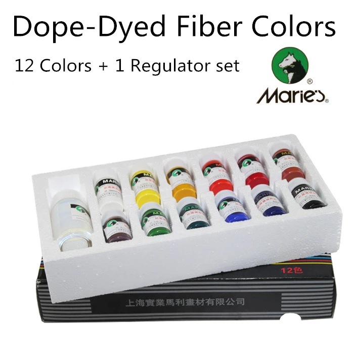 LifeMaster Maries Dope Dyed Fiber Color Fabric Colors 12 colors 10ml
