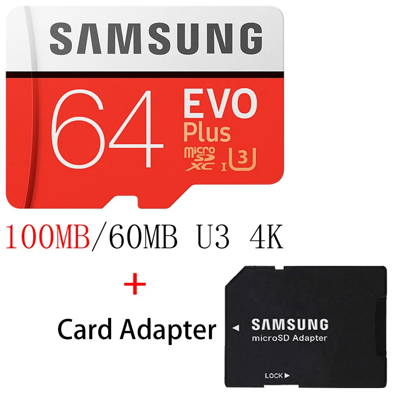 SAMSUNG 100 МБ/с. Micro SD карты 128 ГБ оперативной памяти, 32 Гб встроенной памяти, 64 ГБ 256 Гб карта памяти Class10 U3 флеш-карта памяти Micro SD для телефона с сенсорным экраном мини SDHC/SDXC - Емкость: MC64G-AP