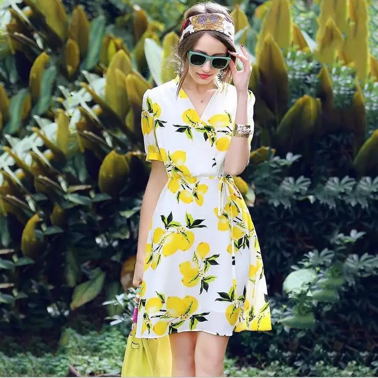 

100% cotton fabric for women children clothing,Vintage Lemon Cotton Fabric for Dress Sewing DIY material