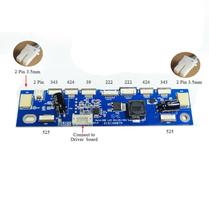 Universal LED Backlight Inverter Board - Constant Current Driver For LCD/LED Screens