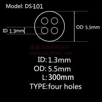 

99.5%Al2O3 High Thermal Corundum Tube OD5.5*ID1.3mm/Round Four-Bore Alumina Tube/Insulating Ceramics For Thermocouples Sensors