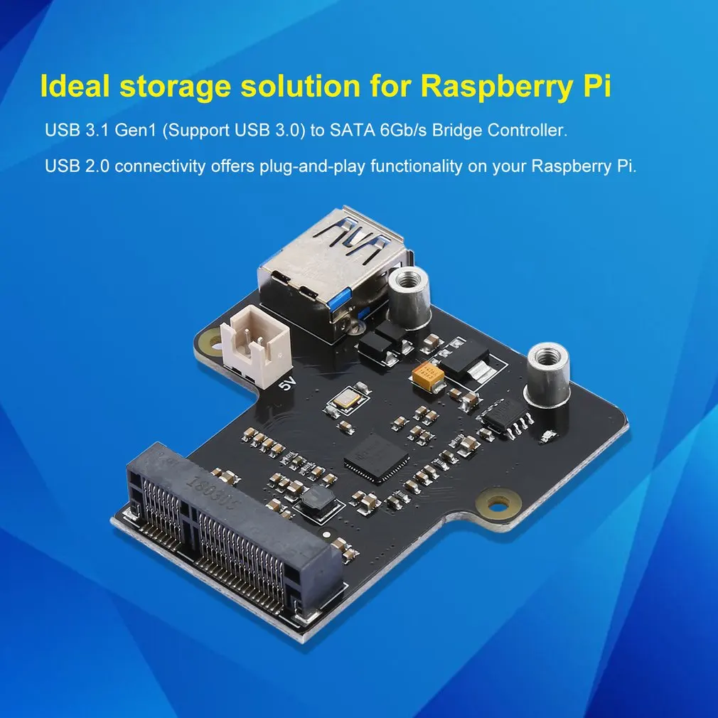 X850 Pi 3B+ V3.0 mSATA SSD плата расширения жесткого диска поддерживает 1 ТБ USB 3,0 для Raspberry Pi 3B+ 3B 2B B
