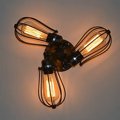 

Loft Style Industrial Vintage Wall Lamp With 3 Lights For Home Lighting Edison Wall Sconce Applique Pared