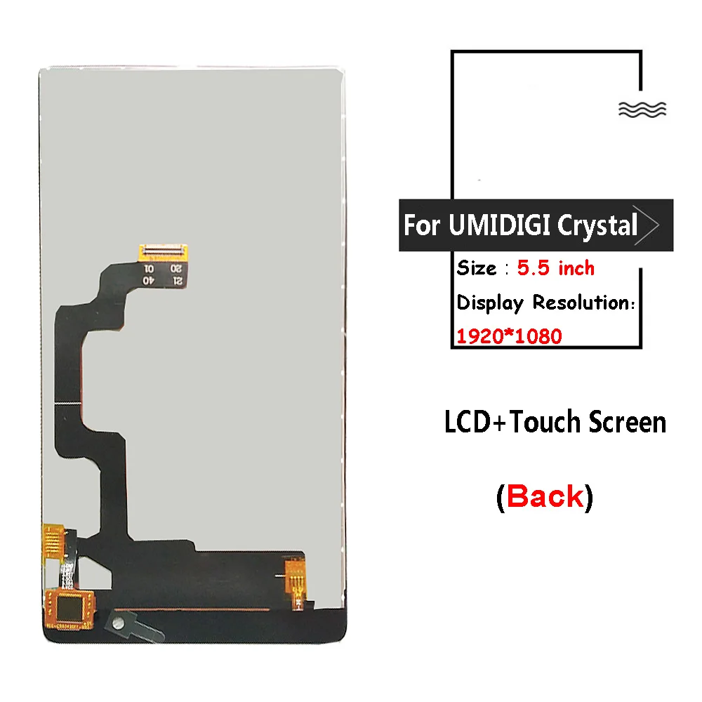 Серебристый/черный для UMIDIGI Crystal LCD дисплей + кодирующий преобразователь