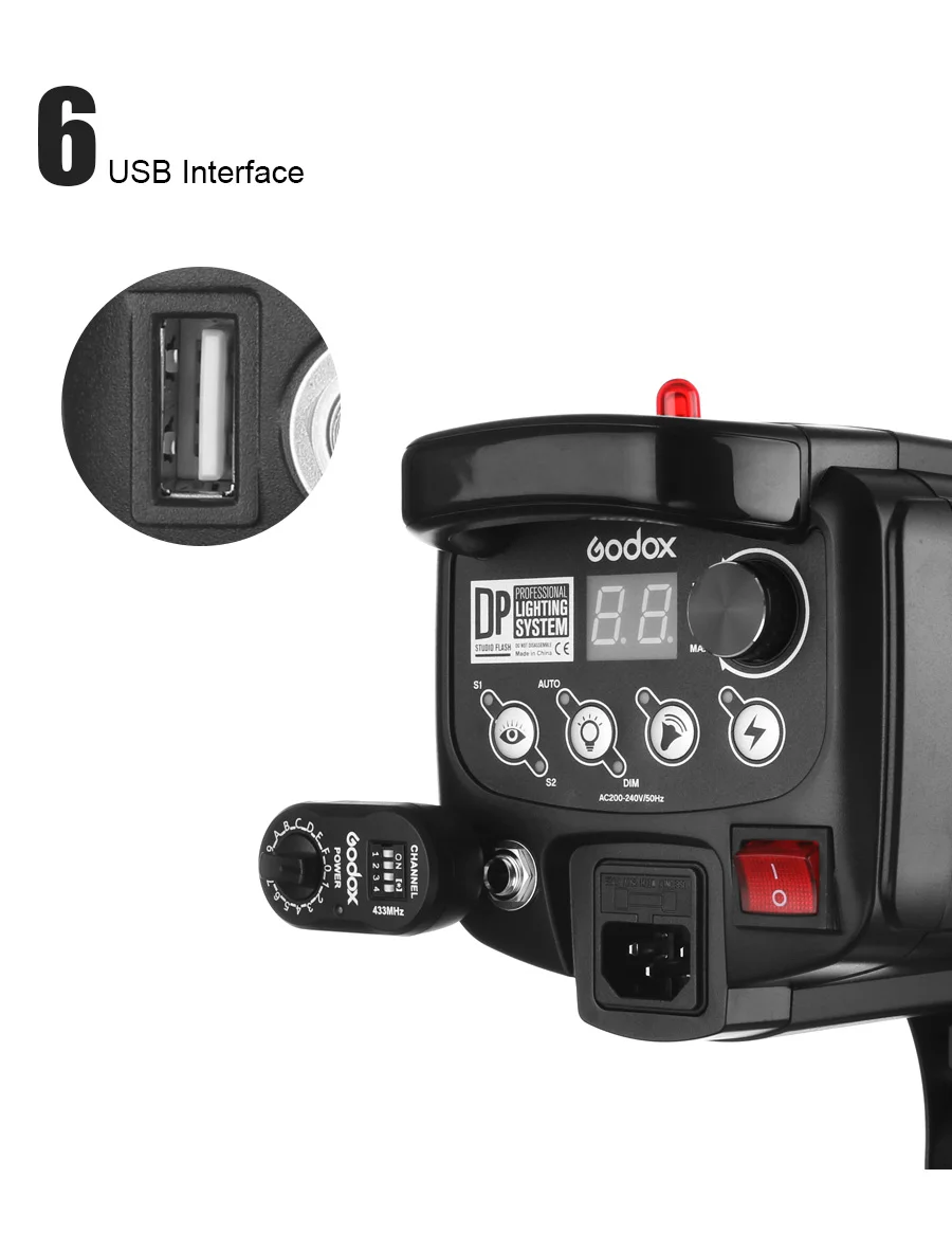 Godox DP600 600WS Pro Фотография Строб flash studio свет лампы Глава(Bowens гора