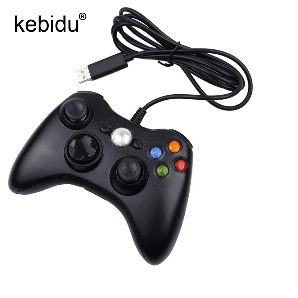 Kebidu USB проводной джойстик игрового контроллера для microsoft для Xbox Slim 360 для ПК для Windows7 игровой контроллер Джойстик