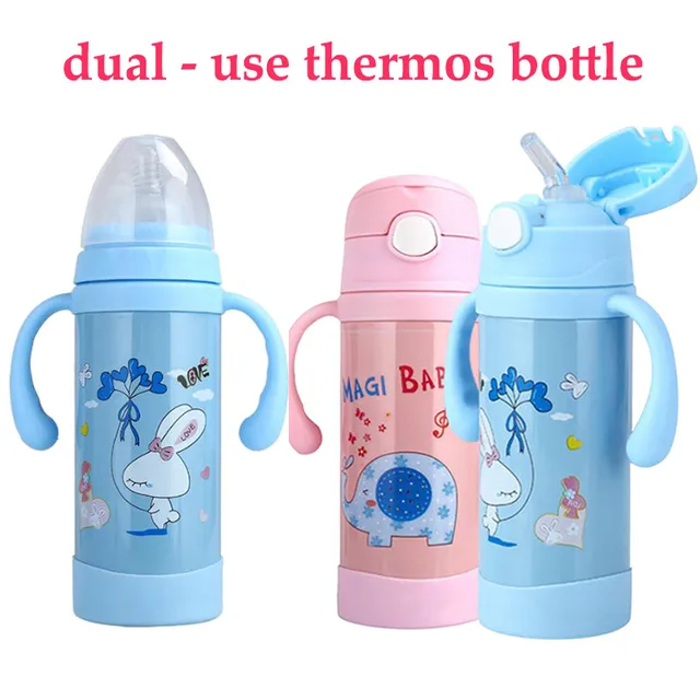 Dual Use Stainless Steel Insulation Baby Bottle Feeding Bottles For