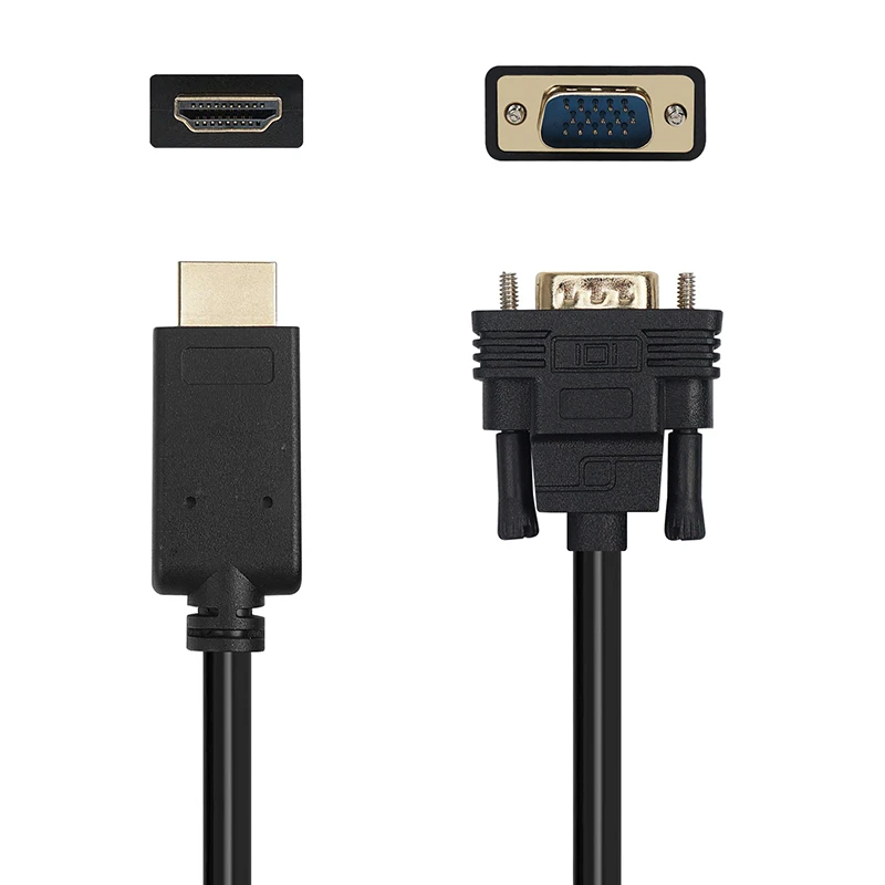 Amkle HDMI в VGA Кабель-адаптер HDMI штекер в VGA штекер 1080P видео конвертер кабель для HDTV ПК компьютер ноутбук планшет проектор