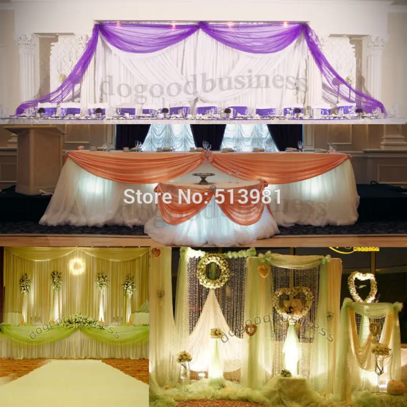 Party Decoration Organza Fabric Table Top Curtain Wedding Chair Party Decoration Organza Fabric Table Top Curtain Wedding Chair Sash Bow Runner Swag Skirt 10m 1 35m In Diy Decorations From Home Garden