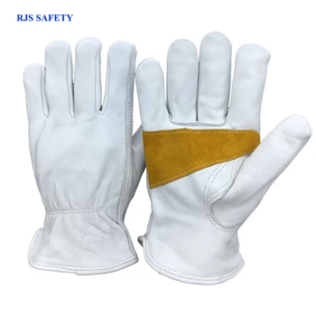 

Working Gloves SheepskinLeather Driver Men's Gloves Security Protection Wear Safety Workers Welding Moto Gloves Drive Gloves4028