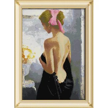 

Bath beauty DIY cross stitch kits portrait style Craft counted cross stitch christmas design handwork embroidery kit wall art