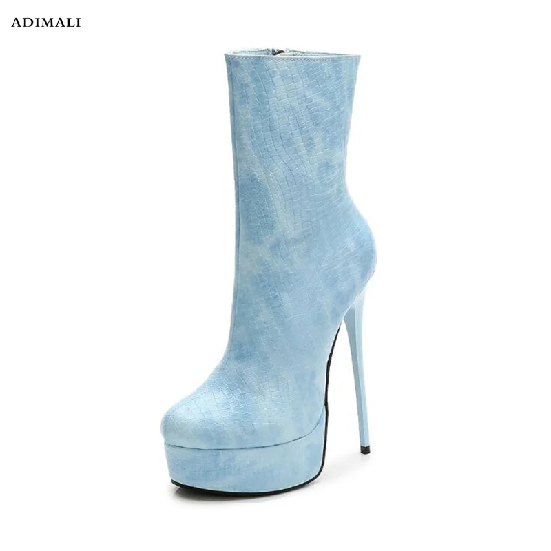 

boots high heels Woman 2018 New Spring Autumn Women Platform Ankle Boots Buckle zipper High Heels Ladies Black Punk Boots Shoes