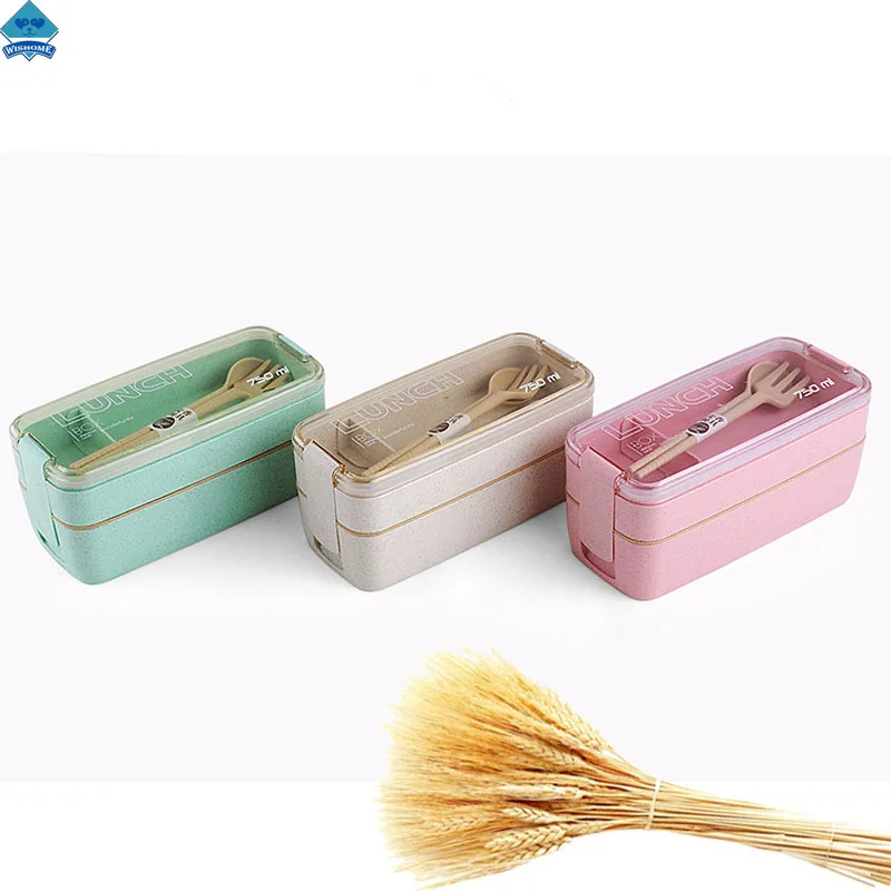Wishome Wheat Straw Grains Sealed Storage Box Cans Kitchen Covered Dry