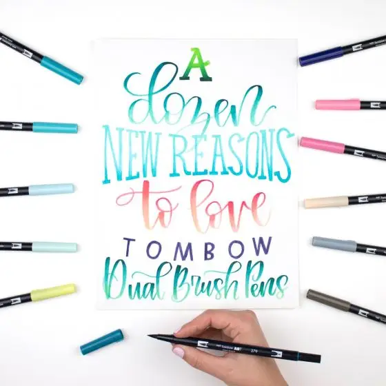 1pc TOMBOW AB-T Japan 96 Colors Art Brush Pen Double Heads Marker Profession Water Marker Pen Painting Kawaii Stationery pen marker color marker pens markers pen marker pens marker pen art marker pens manga markers manga marker pen art markers paint marker pens