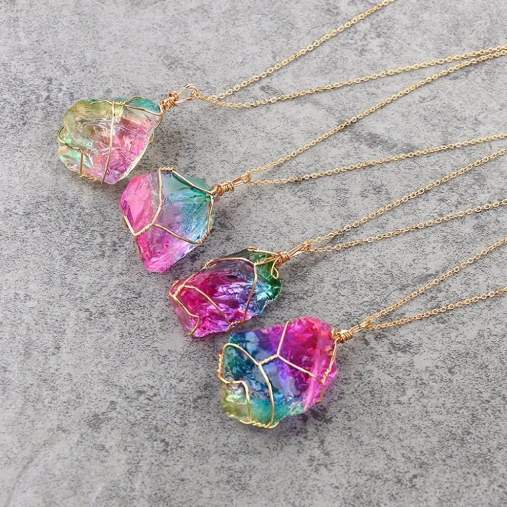 Natural Healing Cristal Citrine Quartz Chakra Reiki stone reiki Collier Pendentif