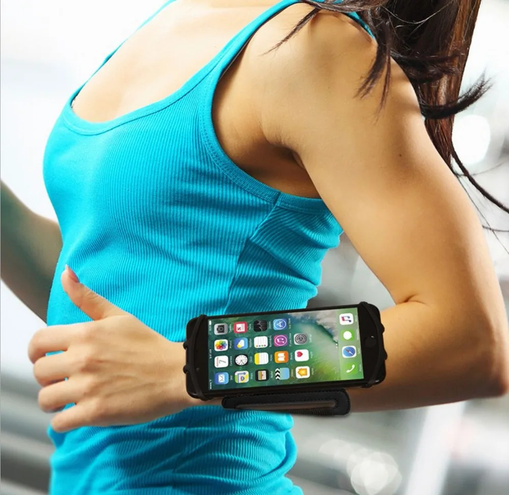 SzBlaZe profesional giratorio corriendo bolsa de muñeca banda de brazo de los teléfonos celulares del deporte bolsillo accesorios para gimnasio Fitness Jogging