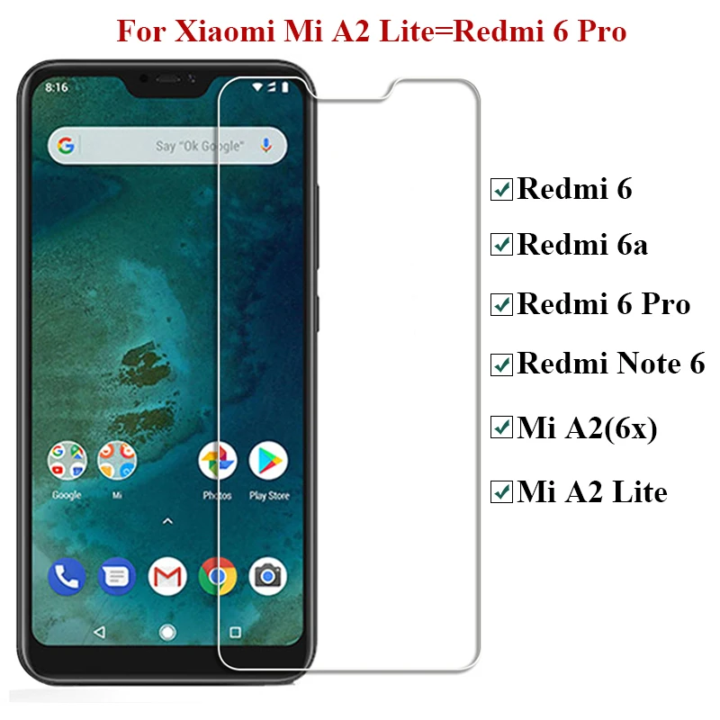 Закаленное стекло для Xiaomi redmi note 6 pro 9H с полным покрытием пленка Mi A2 Lite X 6a