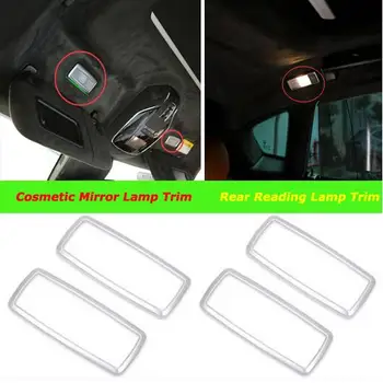

Front Cosmetic Mirror Light Trim & Rear Reading Lamp Cover Frame Interior Styling ABS For Maserati Levante 16 Up Free Shipping
