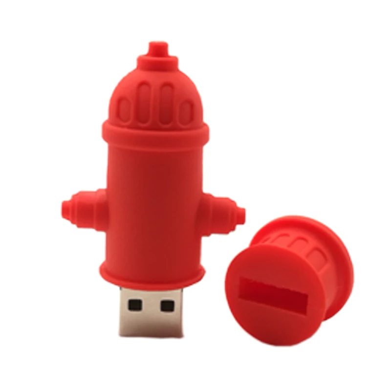 USB флэш-накопитель мультфильм пожарный Флеш накопитель 4 ГБ 8 ГБ 16 ГБ 32 ГБ 64 ГБ милые memory stick творческий подарок флешки интерфейсом usb