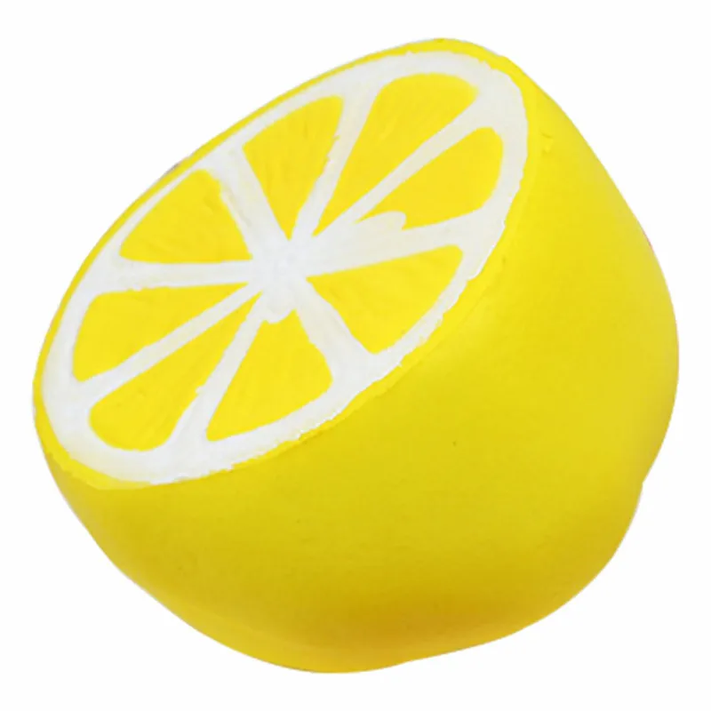 Simulation Half Lemon Shape Slow Rebound PU Decompression Toy Squishy Slow Rising Stress Reliever Toy