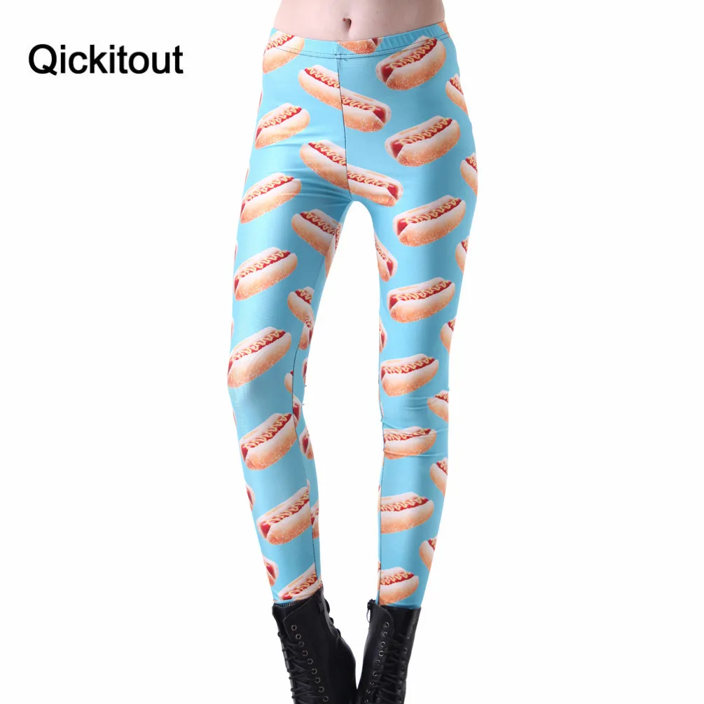 Drop Ship Fitness Legging Printed Women Hot Dog Leggins