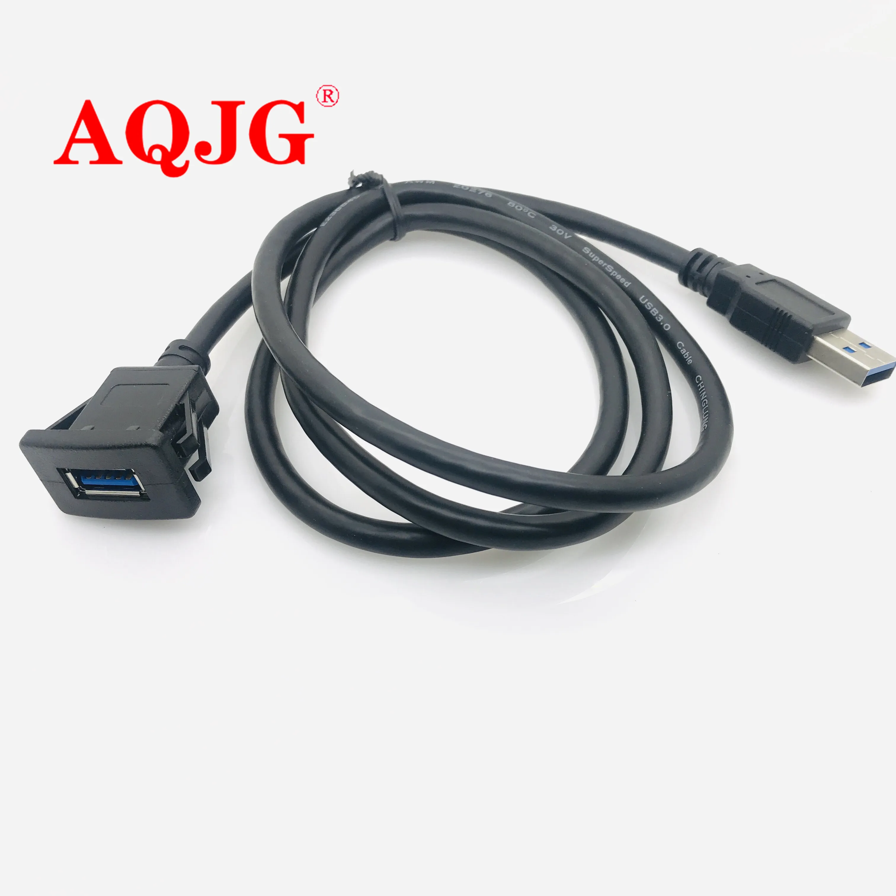 

1 м/2 м Разъем Кабель USB 3,0 Авто Флеш-крепление штыревой к женскому удлинитель панель приборной панели квадратная аудио линия для мотоцикла