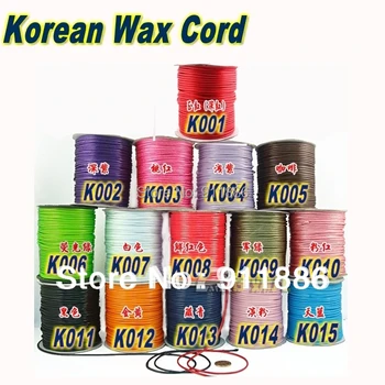 

Free Shipping 1.0MM (200Yards/Roll/Pcs) 100% Polyester Macrame String Korea Waxed Ropes Cords Garment Jewelry Accessories