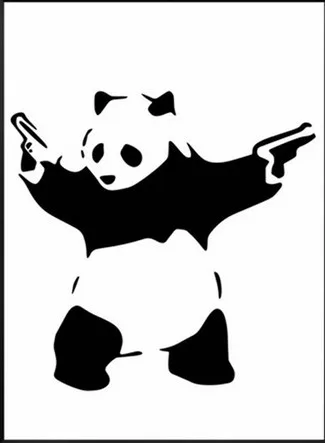 Panda Avec Des Fusils Par Banksy Impression Graffiti Abstrait Moderne Art Toile De Peinture Affiche Provocateur Humour Image Murale No Frame Aliexpress