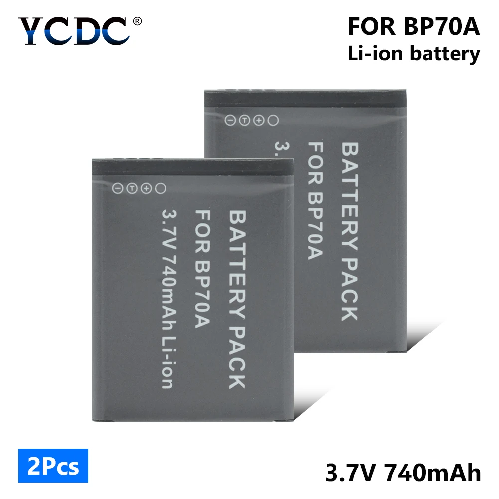 1/2 штук BP70A 740 мА/ч, литий-ионный Батарея для samsung ES30 ES65 ES67 ES70 ES71 ES73 ES74 ES75 ES80 ES90 ES95 ES96 ES99 SL50