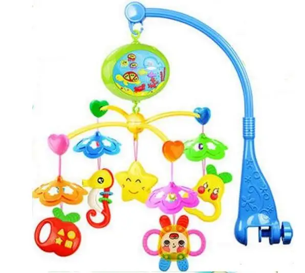 Детская погремушка разноцветная игрушка для малыша музыкальный отдых наземная детская Мобильная погремушка кровать колокольчик Новогодний подарок