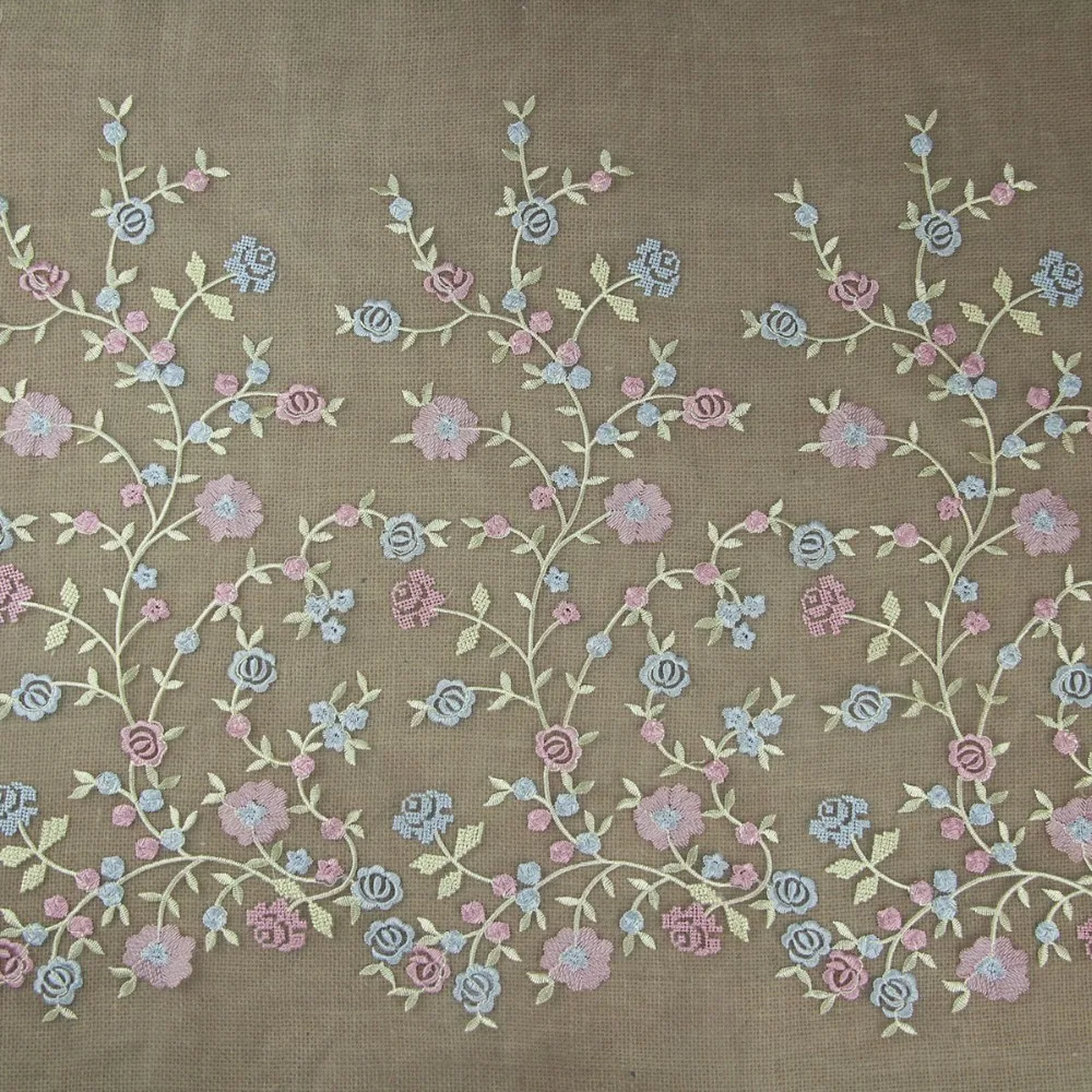 Flower Lace Trim Embroidered Lace Ribbon Motif Trimming Organza lace