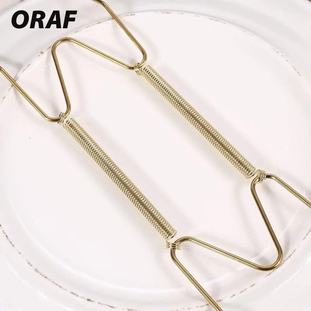 

Plate Spring Wall Hanger Durable W-Type Fold Holder Hanging Parlour Gold Beautiful Hook Kitchen Tableware Convenien Metal Wire