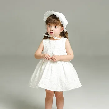 

2018 Lace Baby Girl Dress 0-2Y Newborn Cute Baby Embroidery Cotton Dress Infant Baby Birthday Dress Baby Clothes 2 Color