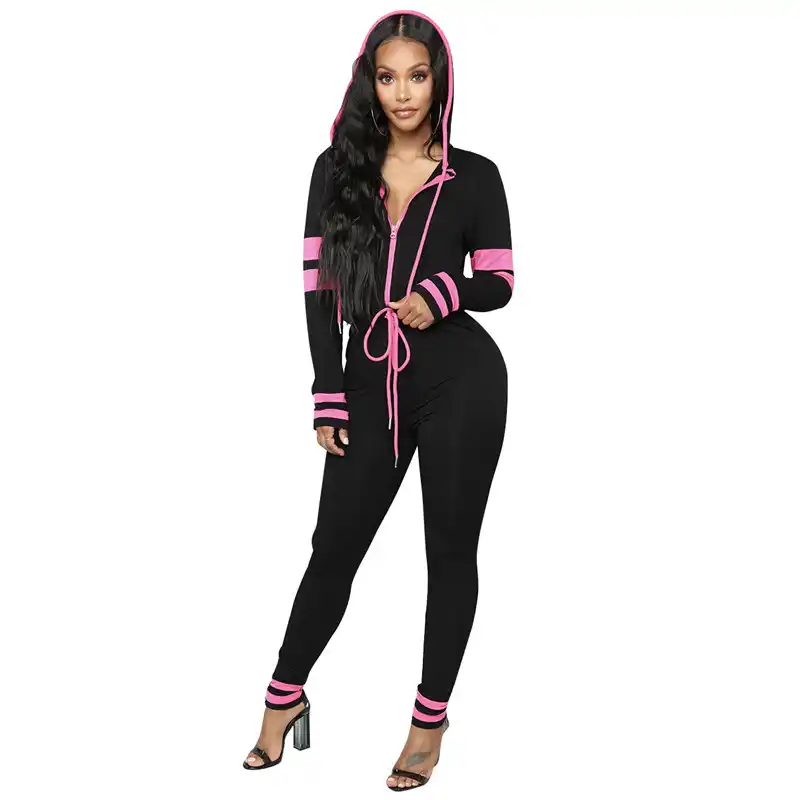 black one piece jumpsuit long sleeve