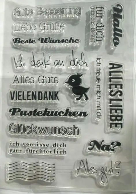 

German Clear Stamp Or stamp for DIY Scrapbooking/Card Making/Kids Fun Decoration SuppliesA376