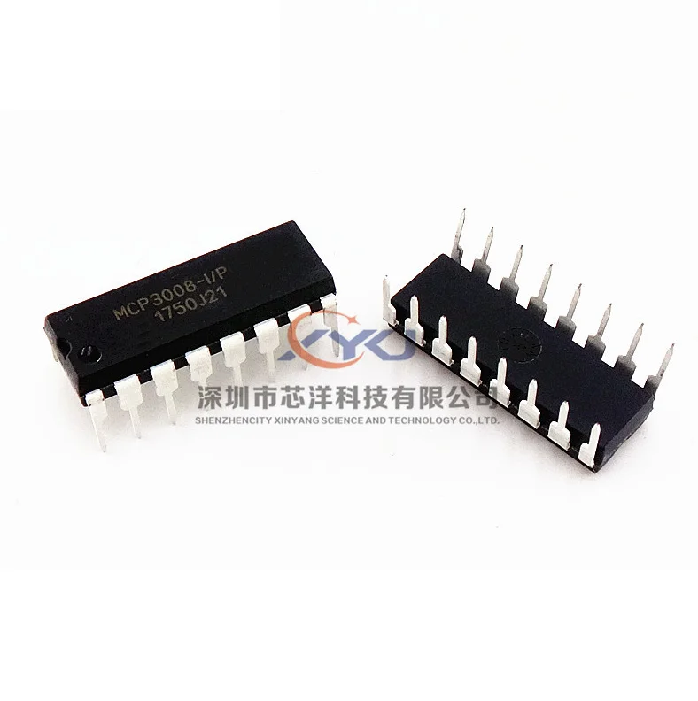 1PCS MCP3008 DIP16 MCP3008 I/P DIP 16 SPI Serial Interface IC Analog to