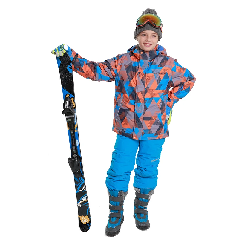 

Dollplus 2019 Winter Sets Thicken Children Clothing Outdoor Sport Suit for Boys Snowboard Ski Jacket Pants Windproof Waterproof