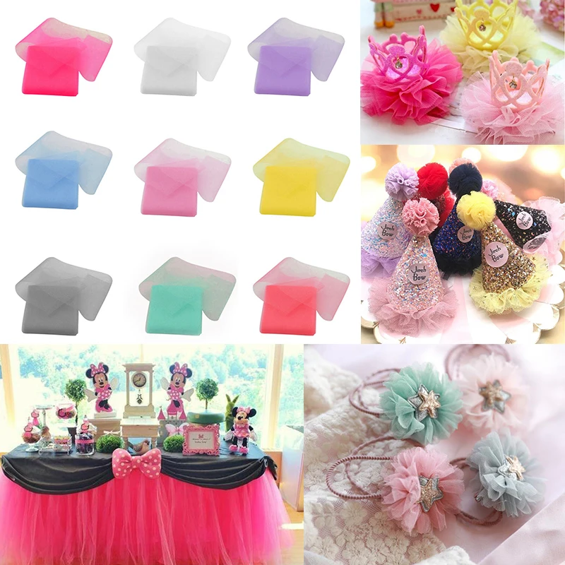 

6cm*5m Tulle Roll Crystal Organza Tulle Rolls Wedding Party Decor DIY Tutu Skirt Fabric Handmade Gift Craft Headwear Accessories