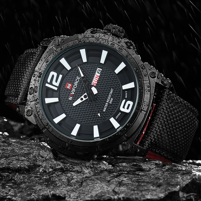 NAVIFORCE Watches Men Military Sports Quartz Watches Luxury Brand Fashion Casual Auto Date Week 3ATM Waterproof Nylon Watches NAVIFORCE Watches Men Military Sports Quartz Watches Luxury Brand Fashion Casual Auto Date Week 3ATM Waterproof Nylon Watches
