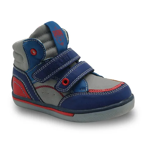 Apakowa/детская обувь средней длины; модная спортивная детская обувь; сезон весна-осень; кроссовки для мальчиков; обувь на липучке для маленьких мальчиков - Цвет: p002red
