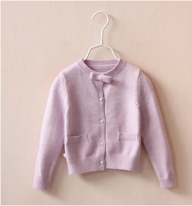 

YPR30642043 Autumn Baby Sweater For Girls Cardigan For Girls Sweater Solid Bow Baby Cardigan Lolita Girl Clothes Outfit Kids