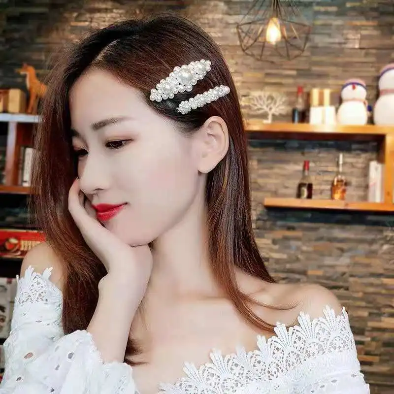 

Pearl Hairgrip Elegant Women Hair Clips for Girl Princess Retro Gold Sliver Pin Barrette Hairclip Headdress Headwear hair pins