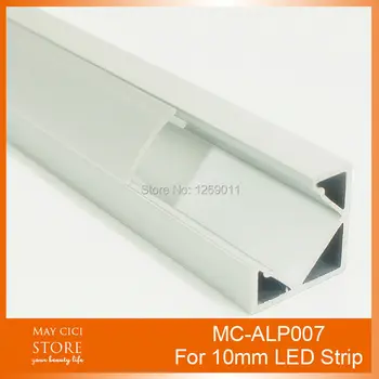 

UnvarySam 0.5M Recessed Aluminum LED Channel Aluminium LED Lighting Profile triangle Using for Strip within 10mm Width