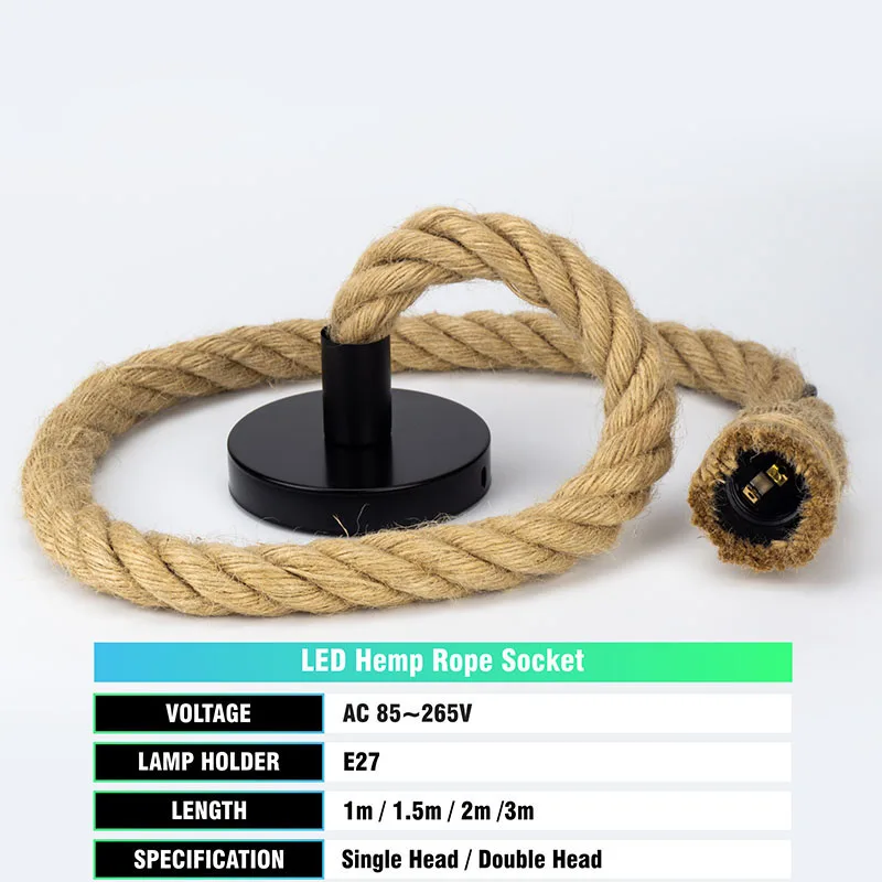 أدى خمر القنب مصباح حبلي قاعدة AC85-265V E27 المقبس الإبداعية البلد نمط لوفت الصناعية قلادة ضوء زينة أدى خمر القنب مصباح حبلي قاعدة AC85-265V E27 المقبس الإبداعية البلد نمط لوفت الصناعية قلادة ضوء زينة
