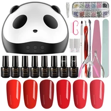 MIZHSE набор акриловых ногтей гель набор с УФ-лампой маникюрный набор Esmalte гель лак для ногтей кусачки все для ногтей и Monikure