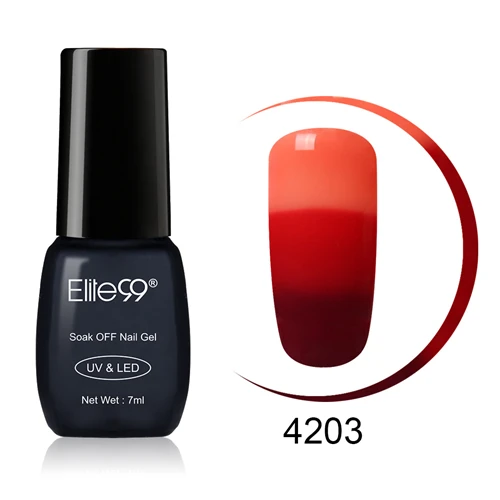 Elite99 7 мл УФ-гель для ногтей изменение температуры гель лак Vernis светодиодный Гель-лак идеальный эффект для дизайна ногтей DIY украшения - Цвет: 4203