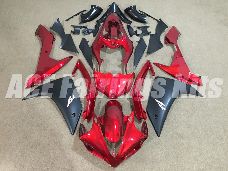 

New Hot Injection mold Fairing kit 100% fit for YAMAHA YZFR1 07 08 YZF R1 2007 2008 YZF1000 ABS Fairings set Custom red black