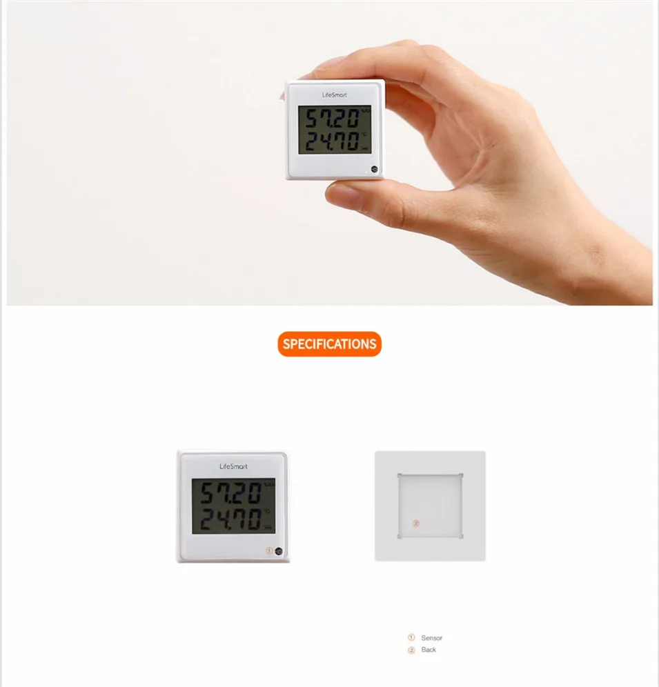 9---Lifesmart Multifunctional Environment Sensor 433MHZ Monitor Indoor Temperature,Humidity App Realtime View Remote Control by APP