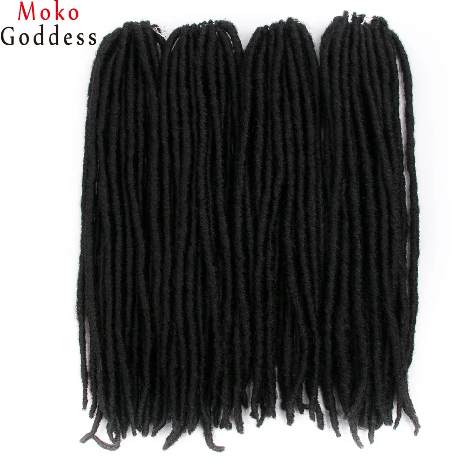 

Mokogoddess 18 Inch Crochet Dreadlocks Synthetic Hair Extensions Goddess Faux Locs Crochet Hair