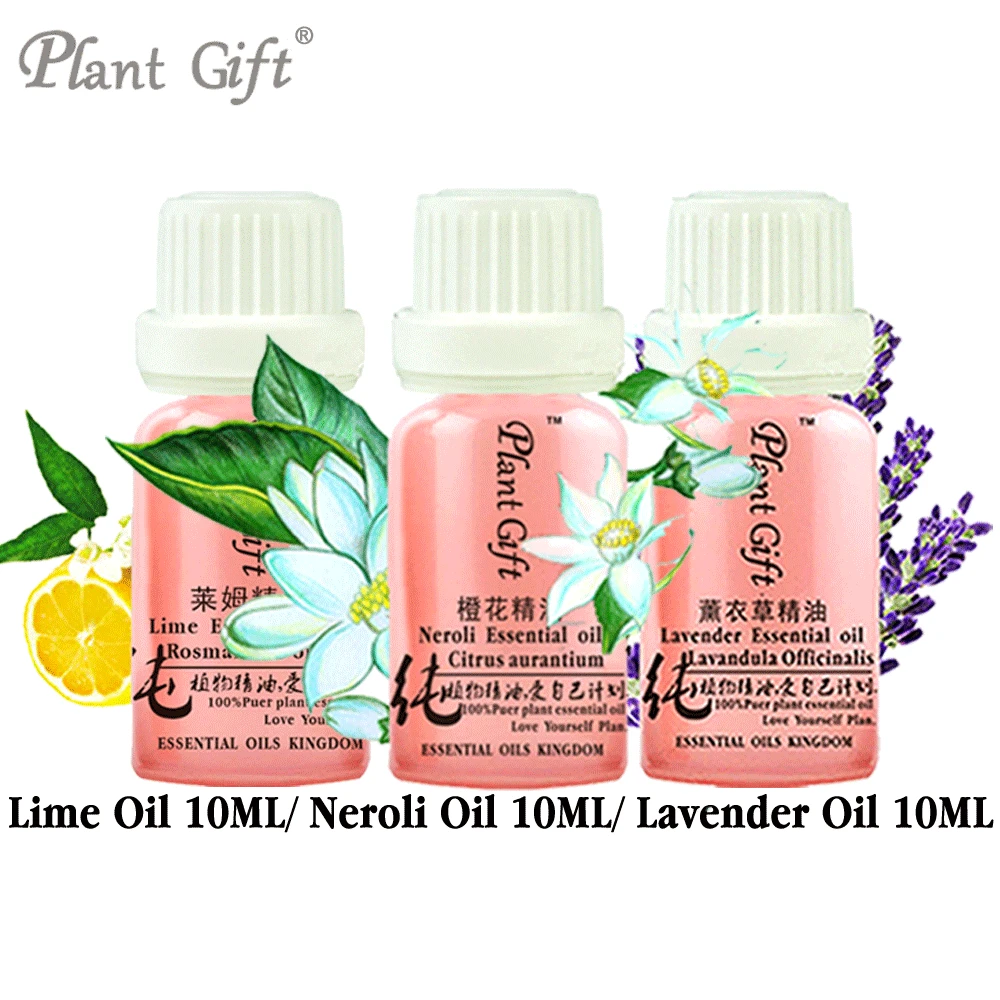 Free Shopping 100% Pure Plant Essential Oil Italian Lime / Neroli / Lavender Oil 10ml Ascorbic, Anti-bacterial, Anti-viral